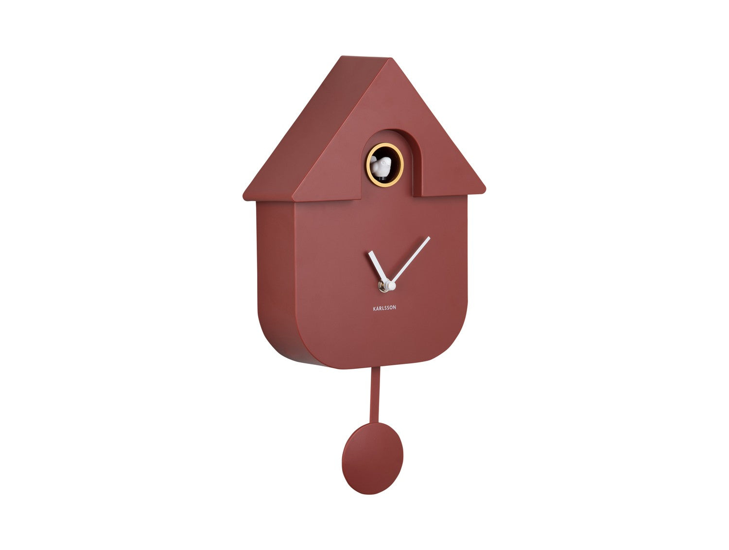 Horloge "The Modern Cuckoo" Rouge ocre - Horloge Karlsson - Horloge - M5-KMC-RD01 - La Guilde Culinaire