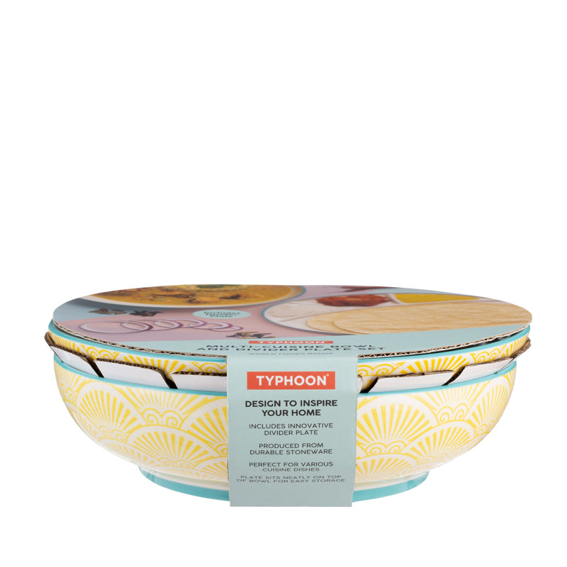 WORLD FOODS Ensemble bol & assiette divisée - Typhoon - Ensemble de service - - La Guilde Culinaire