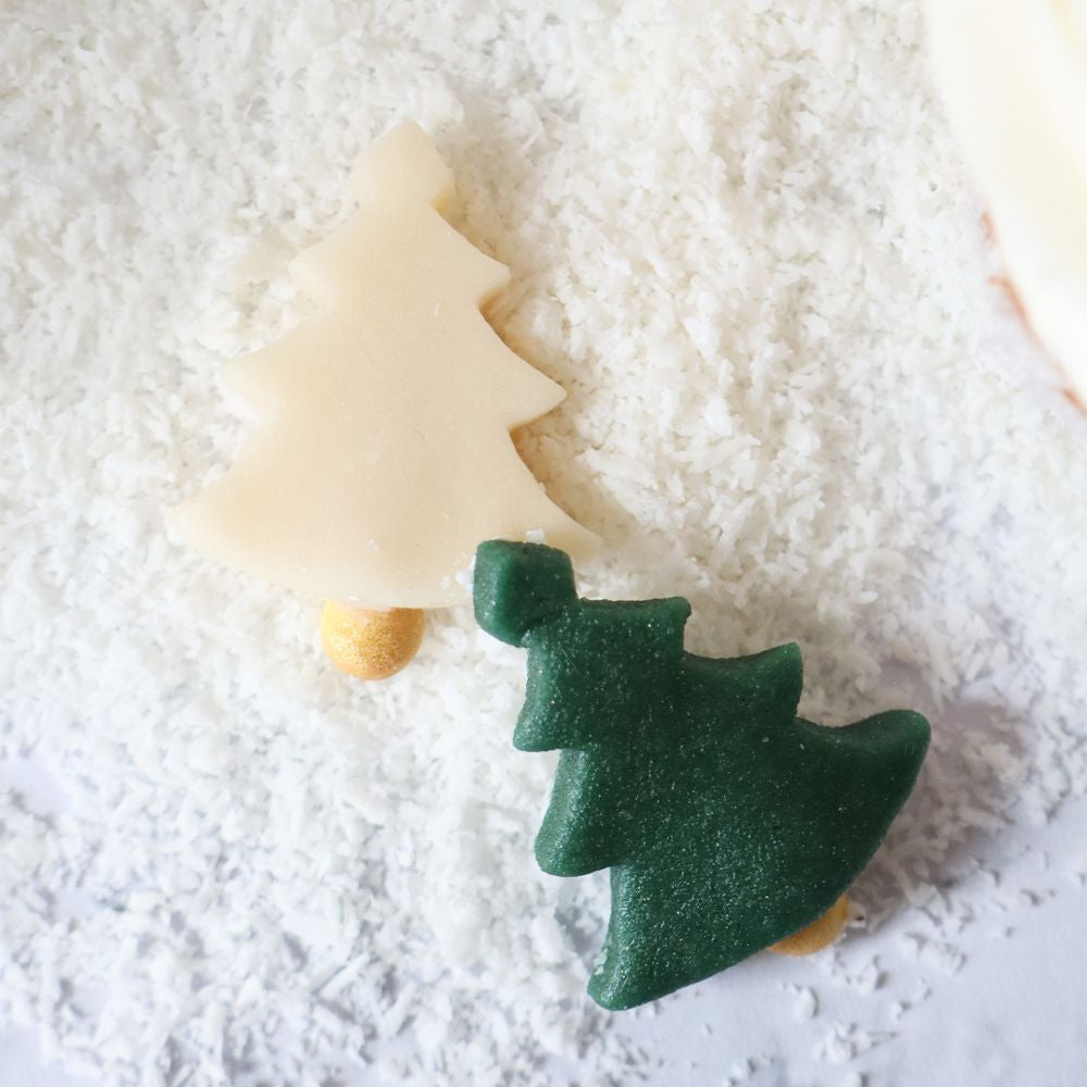 Décorations sapins de Noël en pâte d'amande - image 2