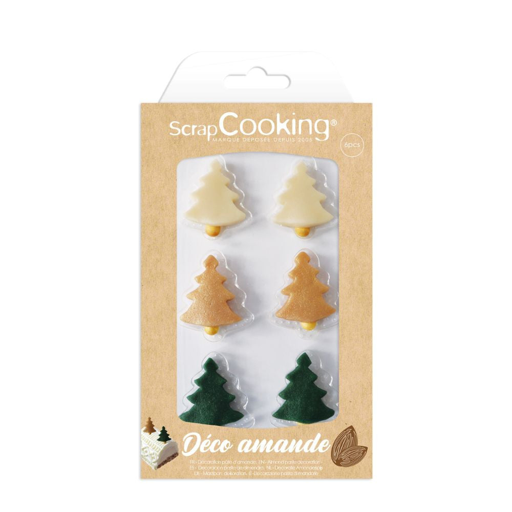 Décorations sapins de Noël en pâte d'amande - image 1