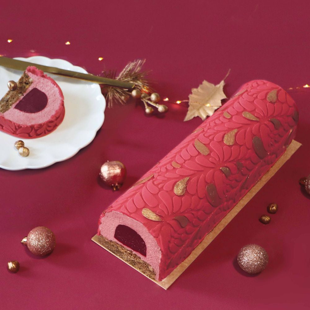 Kit Bûche De Noël Ondine ScrapCooking - Moule, Insert, Tapis Silicone Et Support - Pour Pâtisserie Maison - Fabriqué En France - 7