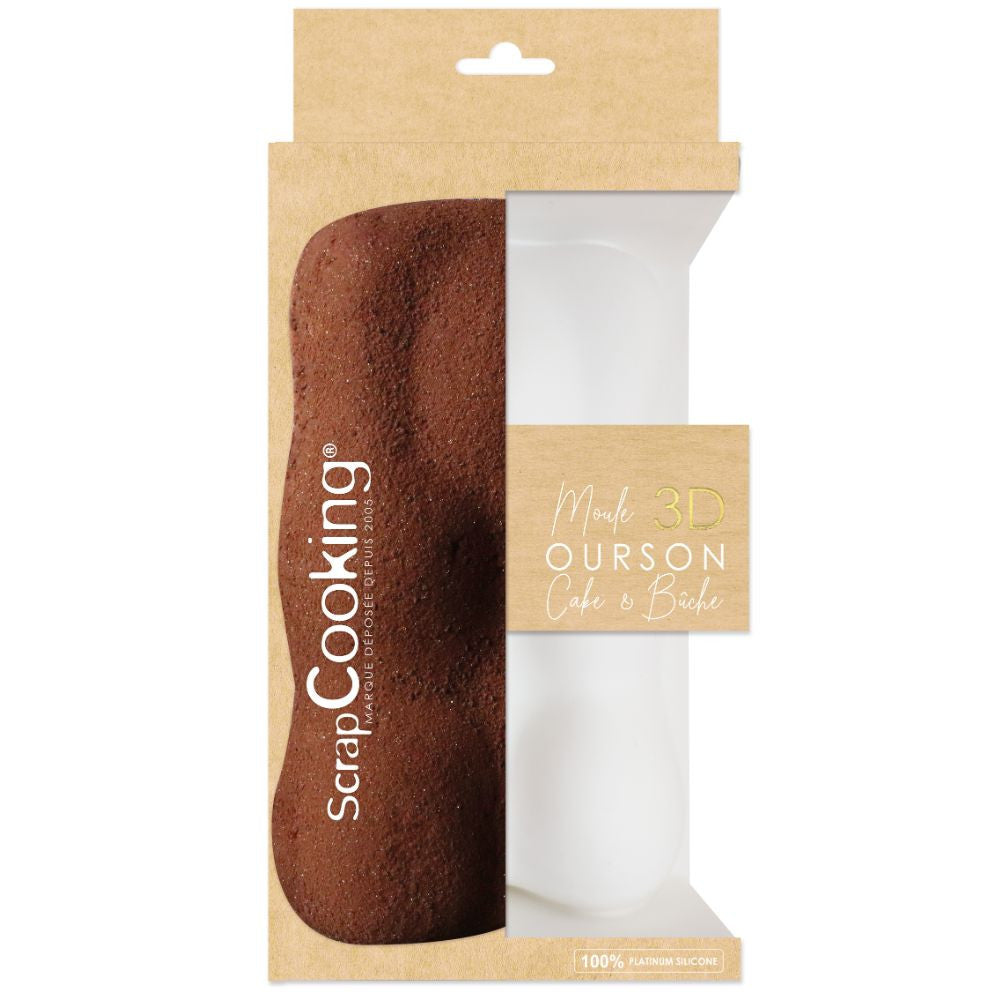 Moule bûche silicone Ourson 3D XXL