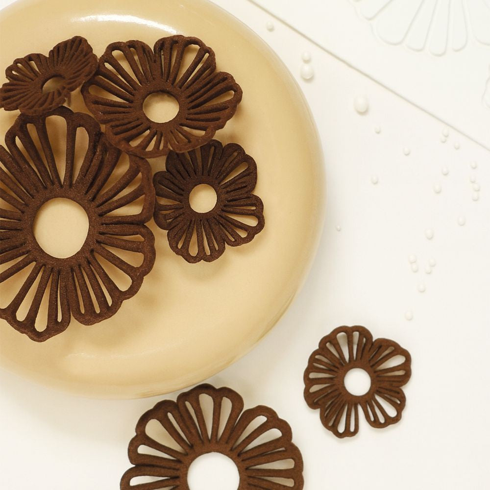 Tapis silicone pour tuiles à motifs fleurs - Scrapcooking - Tapis de pâtisserie - - La Guilde Culinaire