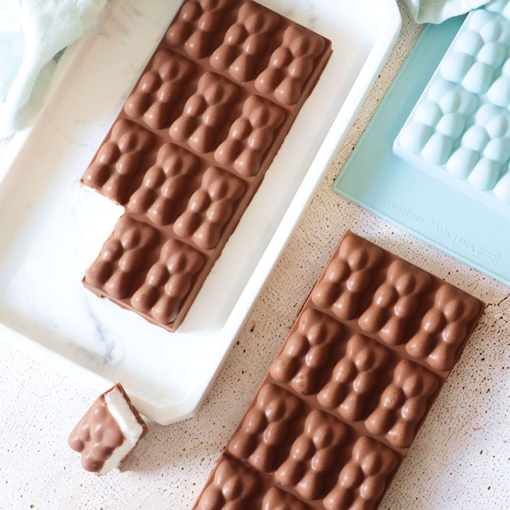 Silicone teddy bear chocolate bar mold