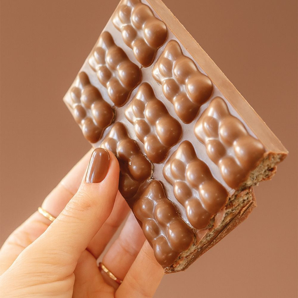 Silicone teddy bear chocolate bar mold