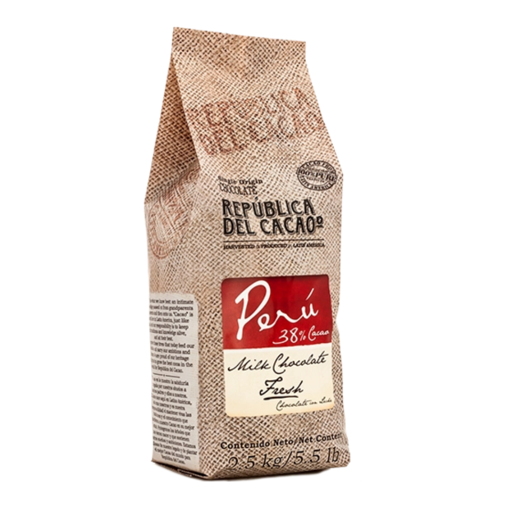 Chocolat au Lait Pérou 38% 2.5 kg / 5.5 lbs - Republica Del Cacao - Chocolat - 883209 - La Guilde Culinaire