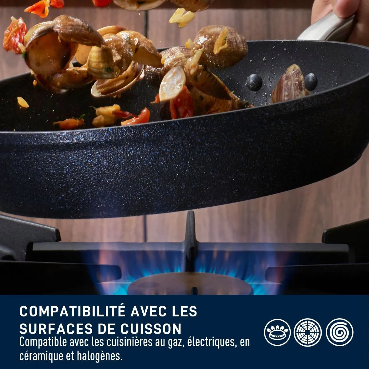 Cuiseur Géant Stone Shield de 5 pintes/ 11.8 po - T-fal - Poêle - - La Guilde Culinaire