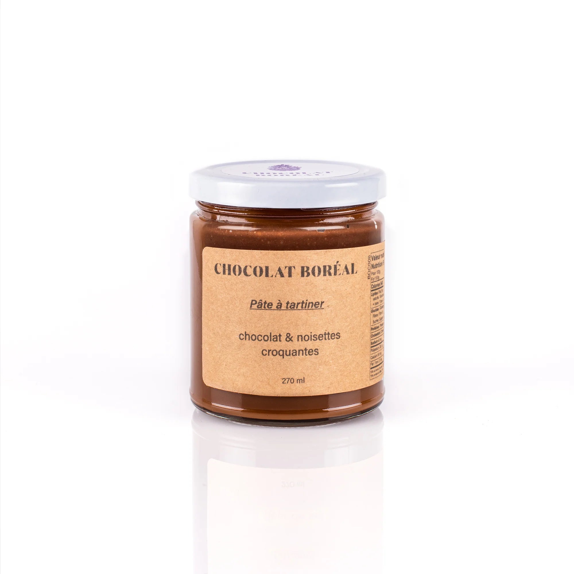 Pâte à tartiner Chocolat & Noisette croquante - Chocolat Boréal - Confiture - - La Guilde Culinaire