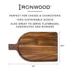 Planche de présentation avec poignée en Acacia  35cm-14"    - Ironwood - Pelle de présentation - 