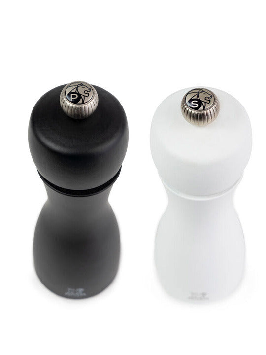 Moulin à poivre et à sel Tahiti Noir & Blanc [IMPORT par App LGC] - La Guilde Culinaire - Moulin à poivre et sel - - La Guilde Culinaire
