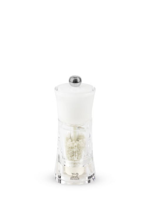 Moulin à sel humide manuel en acryl couleur blanc 14 cm