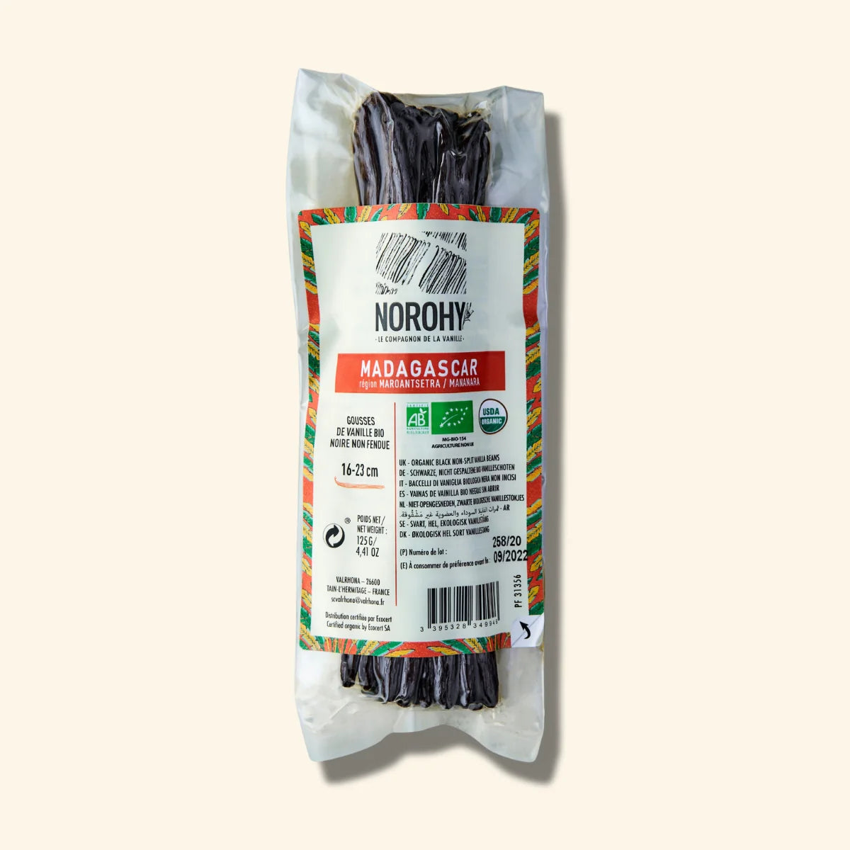 Organic Vanilla Pods from Madagascar - 125g