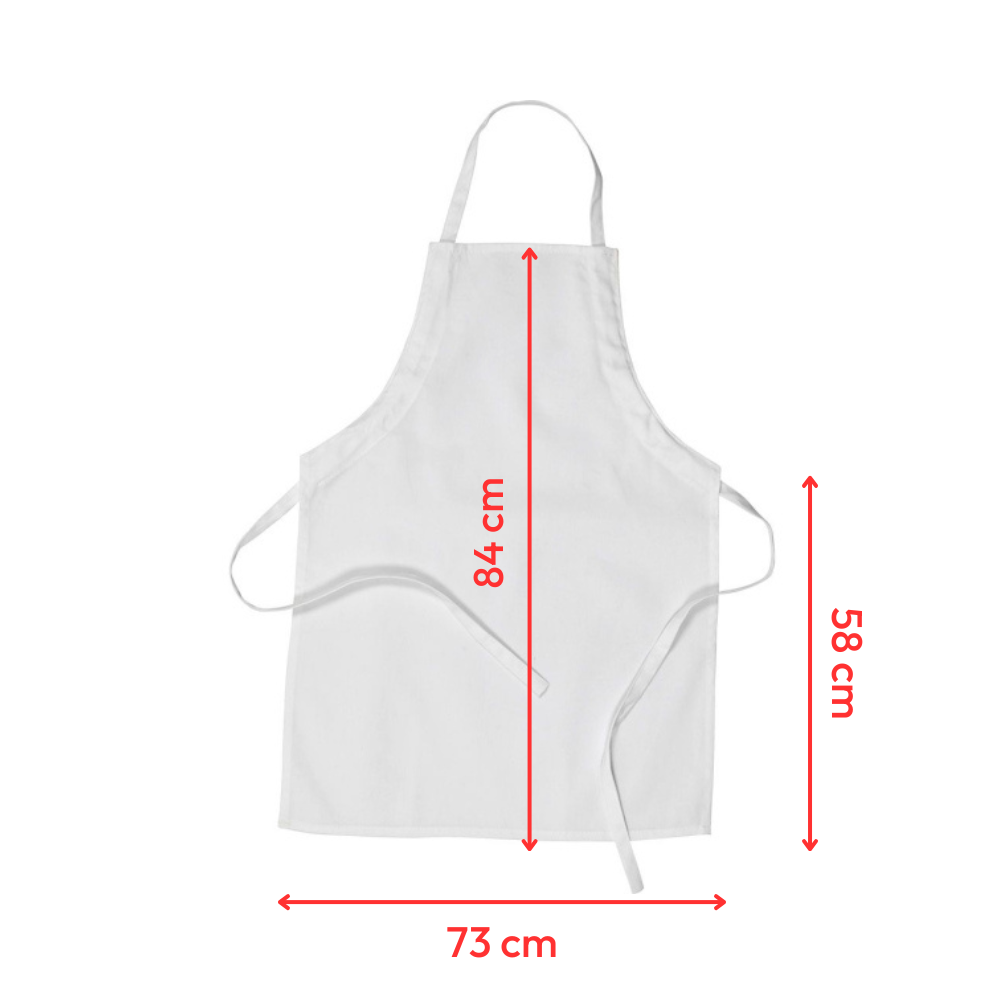 Set Tablier + Toque De Chef Blanc - Cuisine Professionnelle Ou Maison - Grandes Poches - Taille Réglable