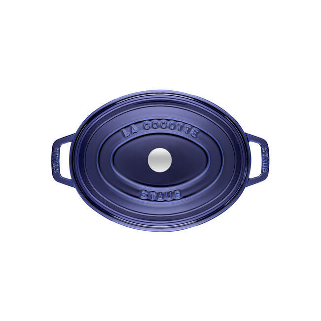 Cocotte ovale fonte et émail Bleu 31cm 5.5L    - Staub - Cocotte - 