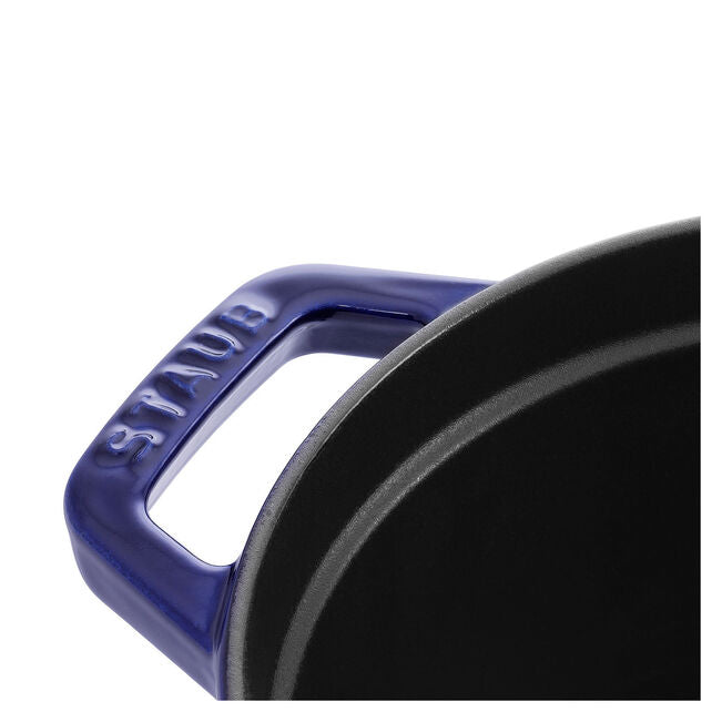 Cocotte ovale fonte et émail Bleu 31cm 5.5L    - Staub - Cocotte - 
