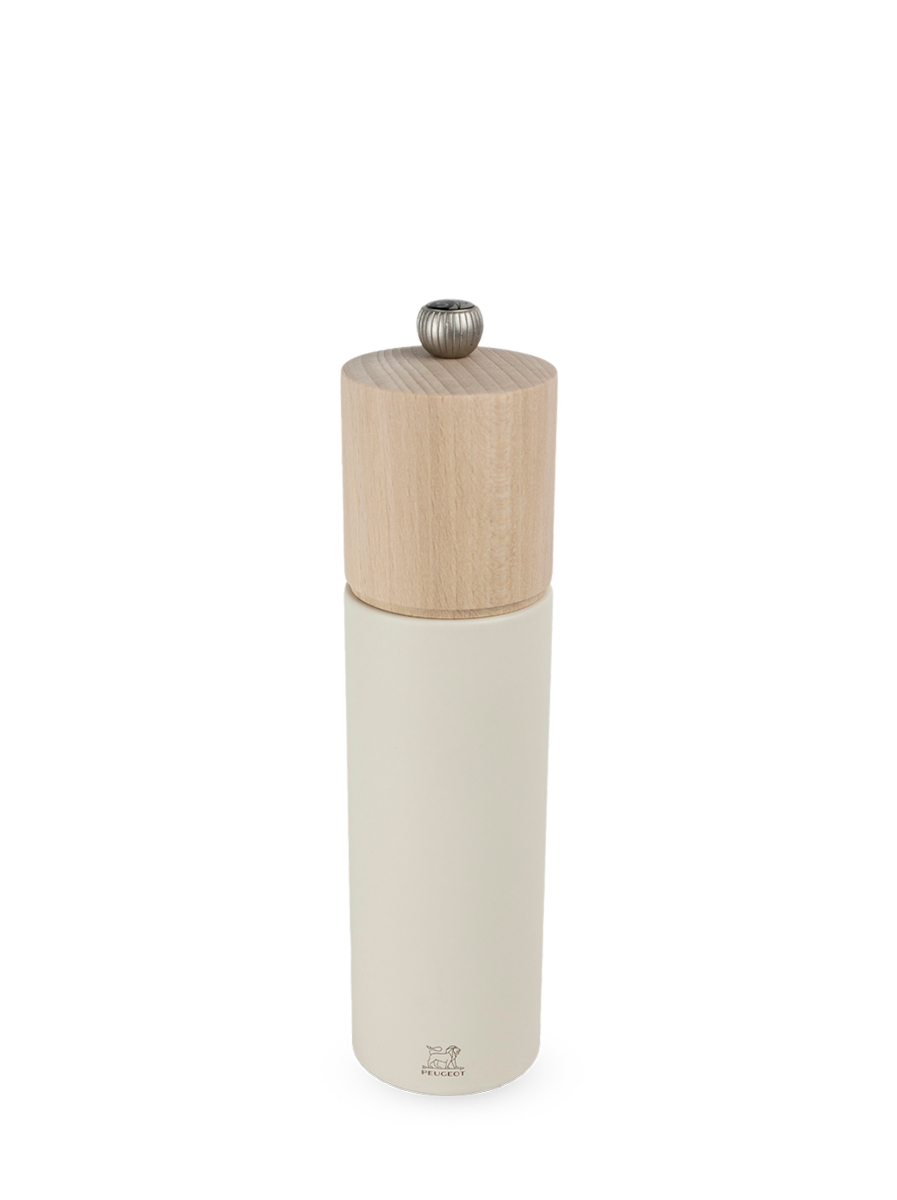 Moulin à sel manuel en bois, 21cm - 8" Blanc plume   - Peugeot - Moulin à sel - 44299