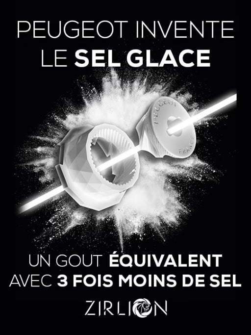 Line - Moulin à sel manuel, carbone, 12 cm - Peugeot - Moulin à sel - - La Guilde Culinaire