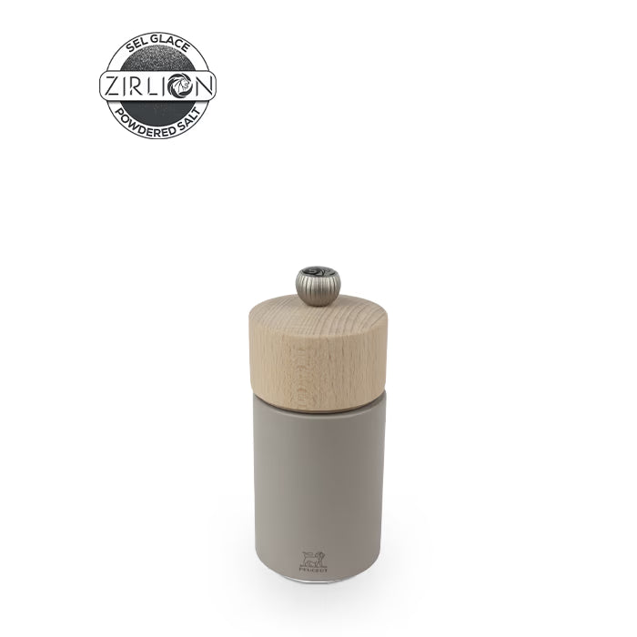 Moulin à sel Boreal manuel en bois, 12cm Gris galet - Peugeot - Moulin à poivre - 4821100 - La Guilde Culinaire