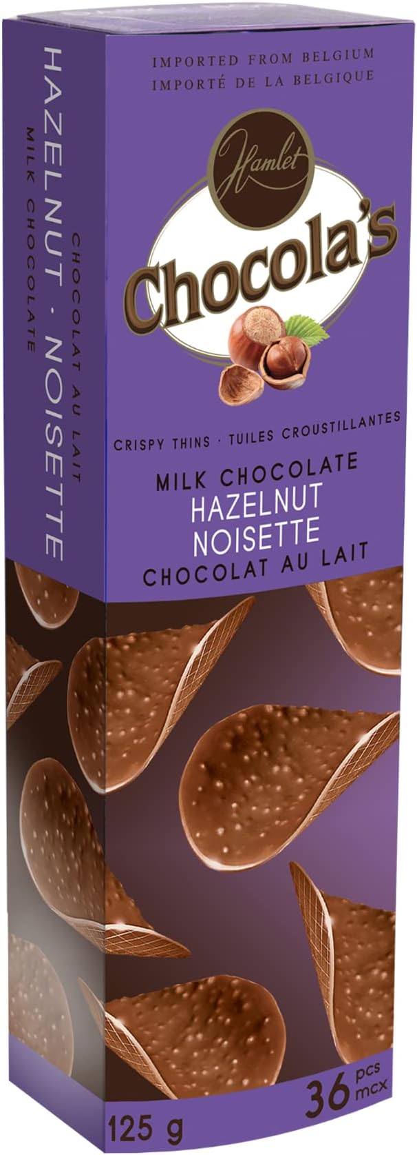 Tuiles croustillantes chocolat au lait noisette Chocola's 125g