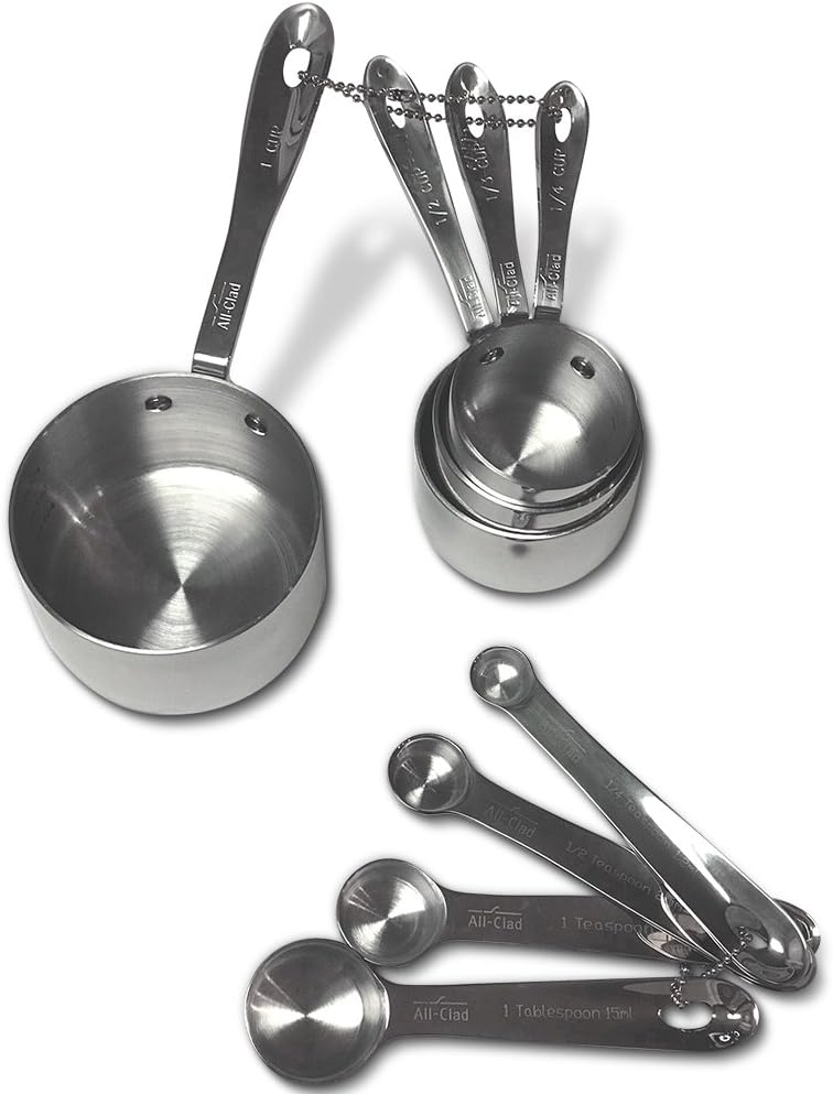 Ensemble de 8 tasses et cuillères à mesurer - All-Clad - Tasse & Cuillère à mesurer - - La Guilde Culinaire
