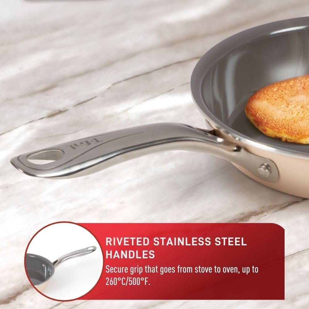 Poêle à frire antiadhésive en céramique - T-fal - Poêle - - La Guilde Culinaire