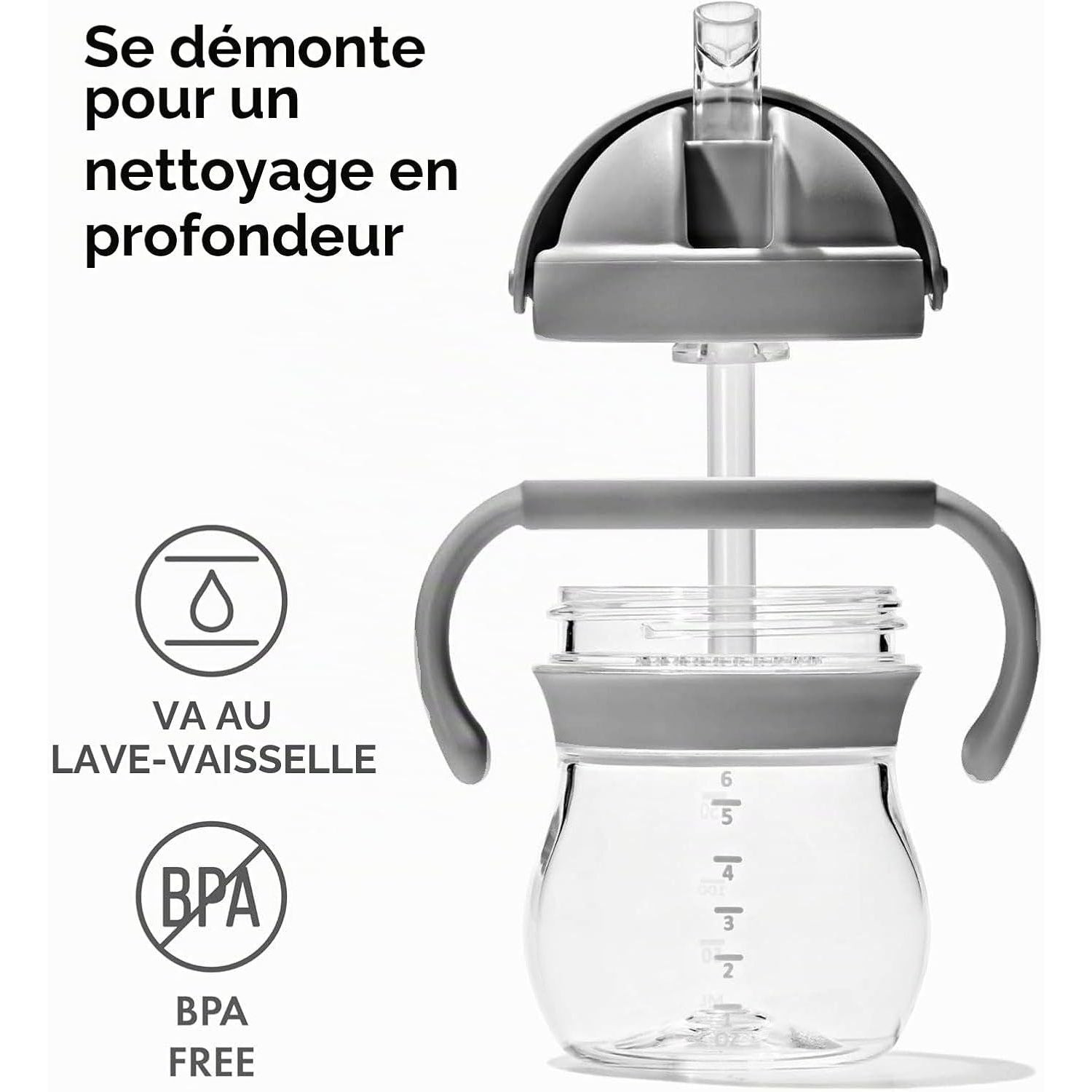 Gobelet à bec avec poignées amovibles - 6 oz/150 ml - 4m+ - OXO TOT - Bavoir - - La Guilde Culinaire