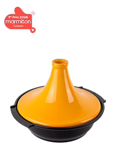 Atlas, Tajine Tous Feux, 30 cm Noir et Jaune - Peugeot - Tajine - 62163 - La Guilde Culinaire