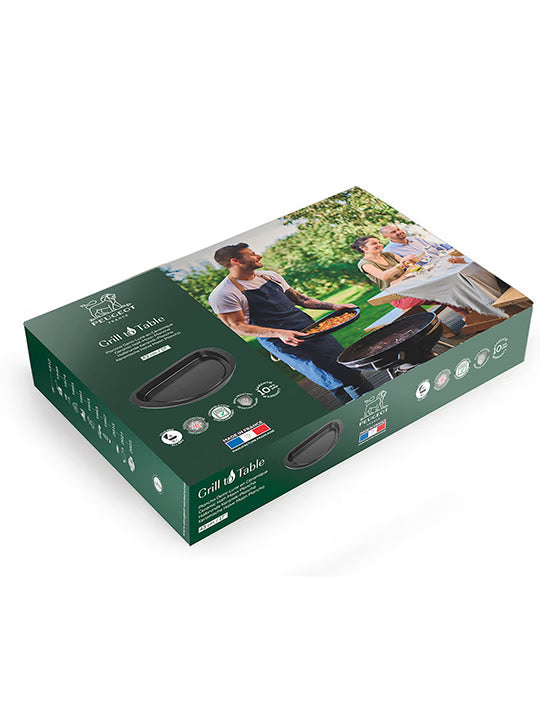 GRILL TO TABLE, Plancha Demi-Lune, Noire, 43 cm - Peugeot - Accessoire pour BBQ - - La Guilde Culinaire