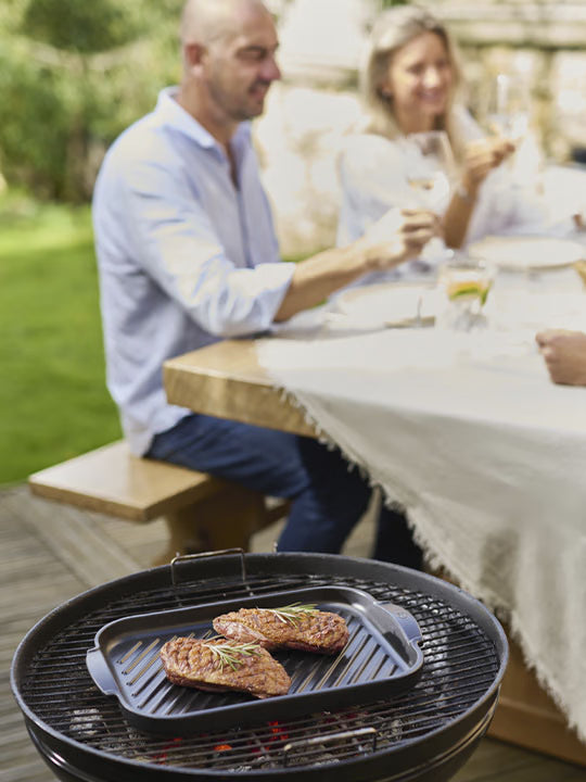 GRILL TO TABLE, Grill Viande, Noir, 38 cm - Peugeot - Accessoire pour BBQ - - La Guilde Culinaire
