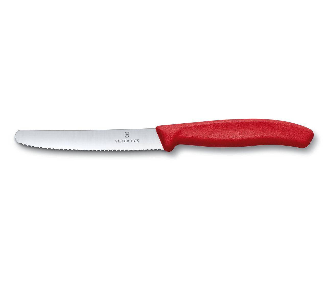 Swiss Classic Couteau à tomates et à table 11cm-4.25'' Rouge   - Victorinox - Couteau d'office - 6.7831