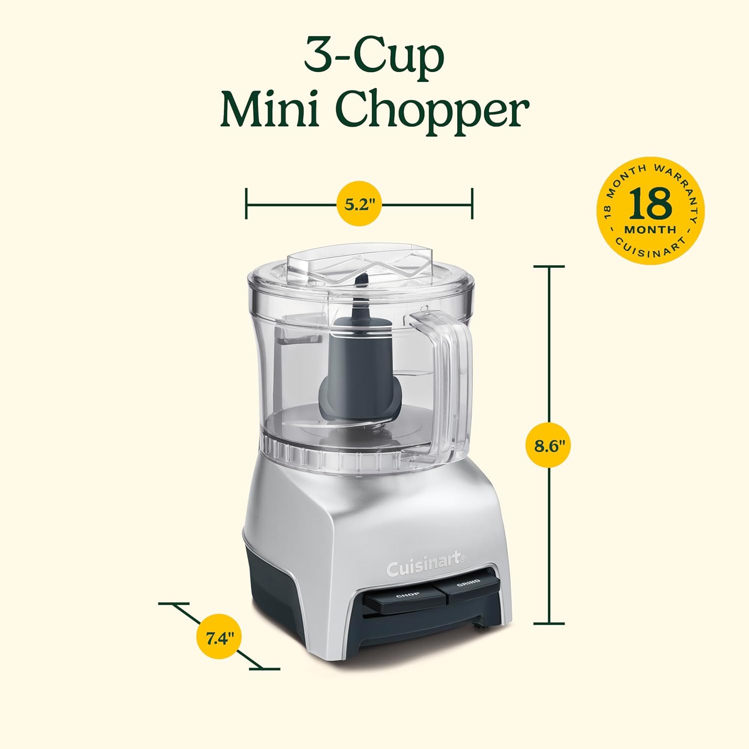 Mini-hachoir de 3 tasses – Blanc - Cuisinart - Broyeur et hachoir - - La Guilde Culinaire