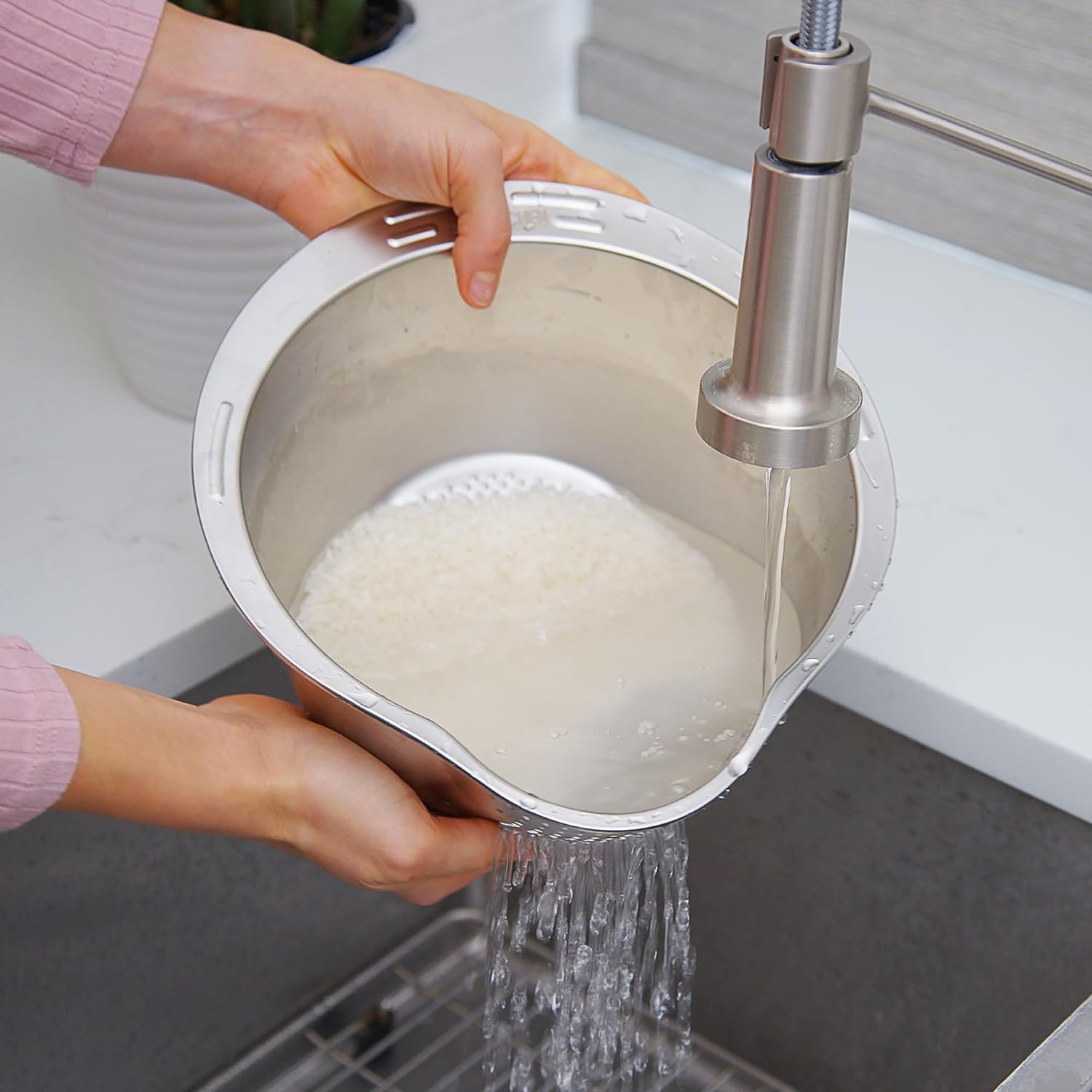 Passoire à riz en acier inoxydable - Joyce Chen - Passoire et écumoire - - La Guilde Culinaire