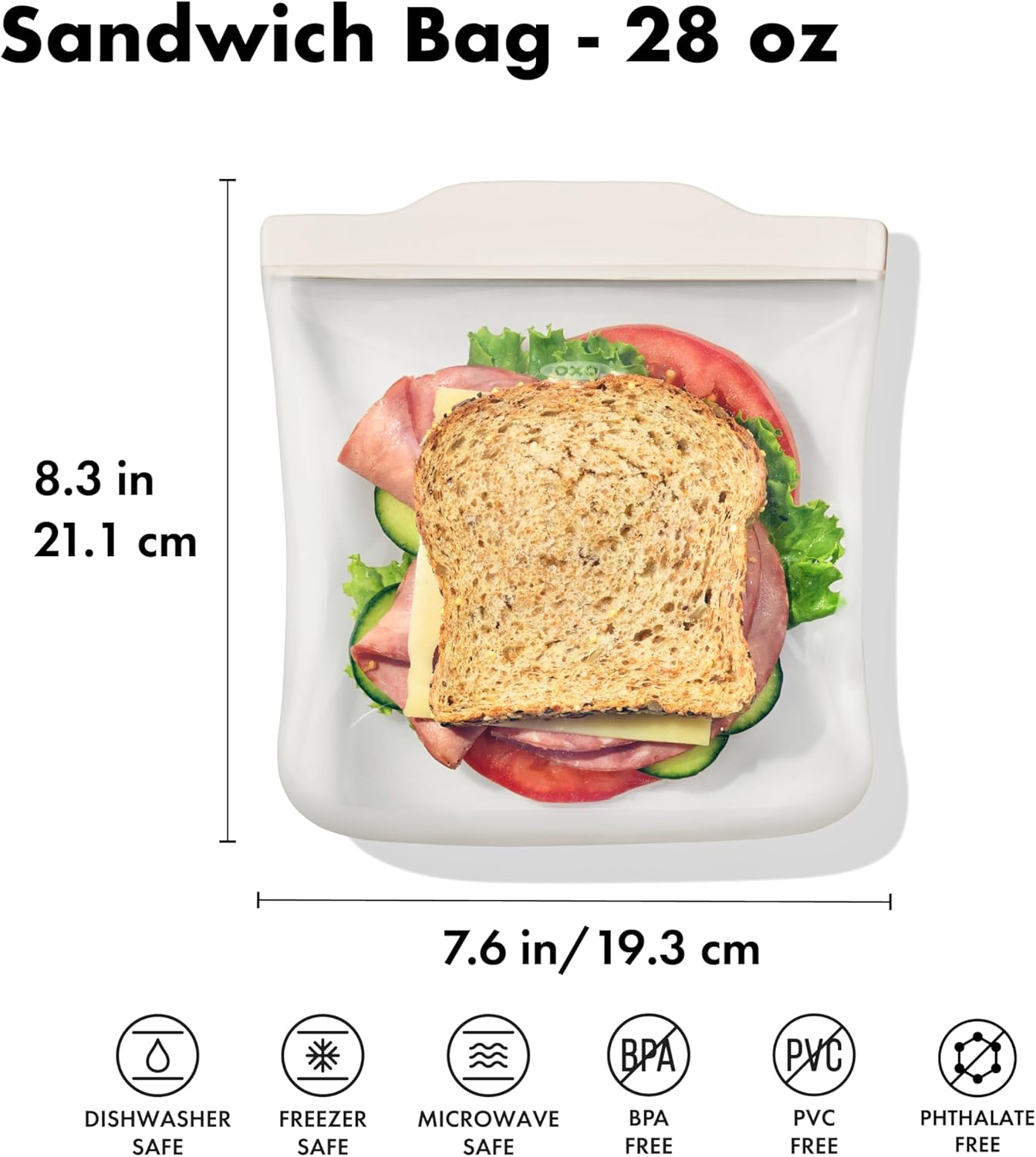 Sac à Sandwich réutilisable - OXO - Sac à lunch réutilisable - - La Guilde Culinaire