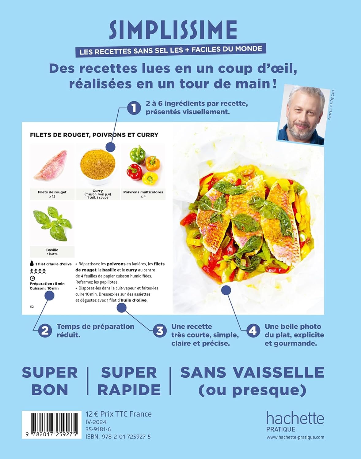 Simplissime : Les recettes sans sel les + faciles du monde    - Hachette Ed. - Livre de cuisine - 