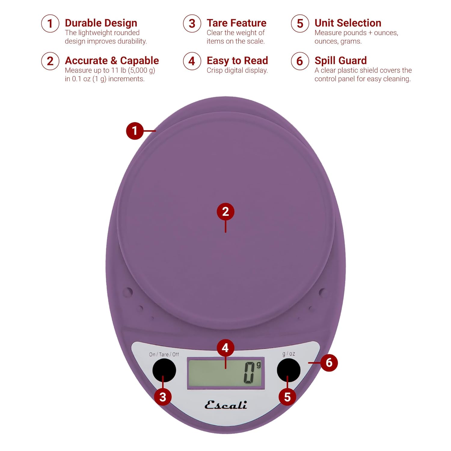 Balance numérique Primo - Escali - Balance - - La Guilde Culinaire