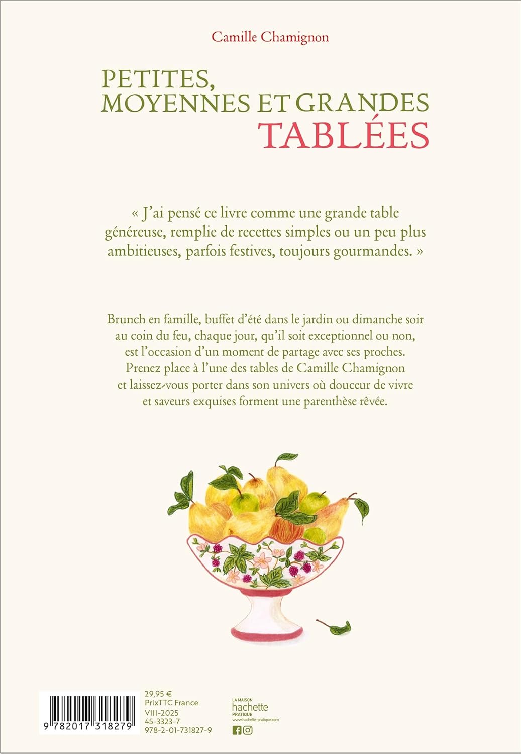 Petites, moyennes et grandes tablées - Hachette Ed. - Livre de cuisine - - La Guilde Culinaire