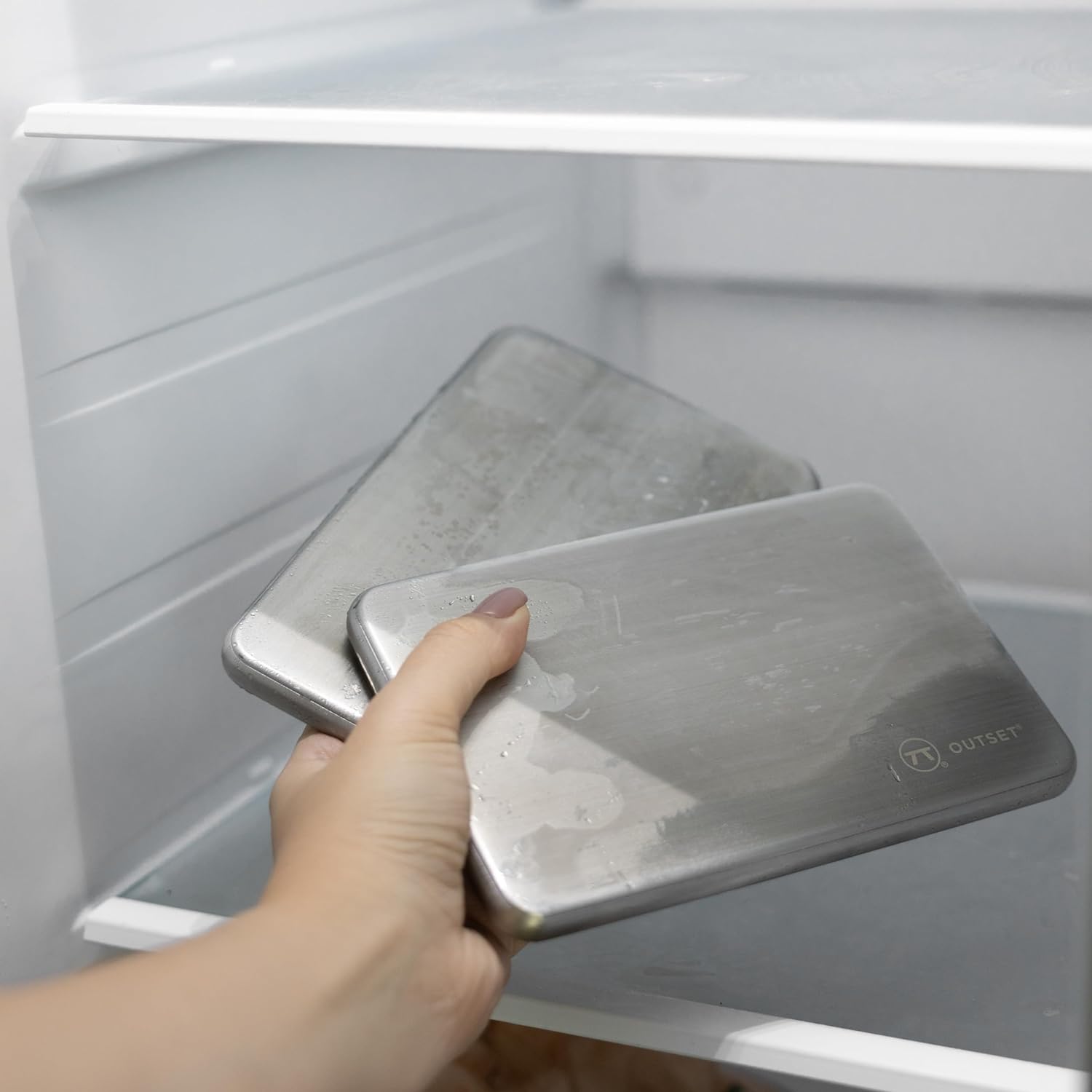Ensemble de 2 blocs réfrigérants en acier inoxydable    - Outset - Boîte à repas - 
