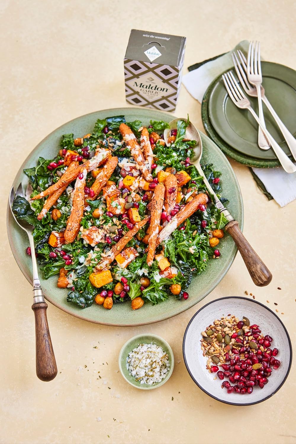 Flocons de sel de mer à l'ail Maldon - 100 g