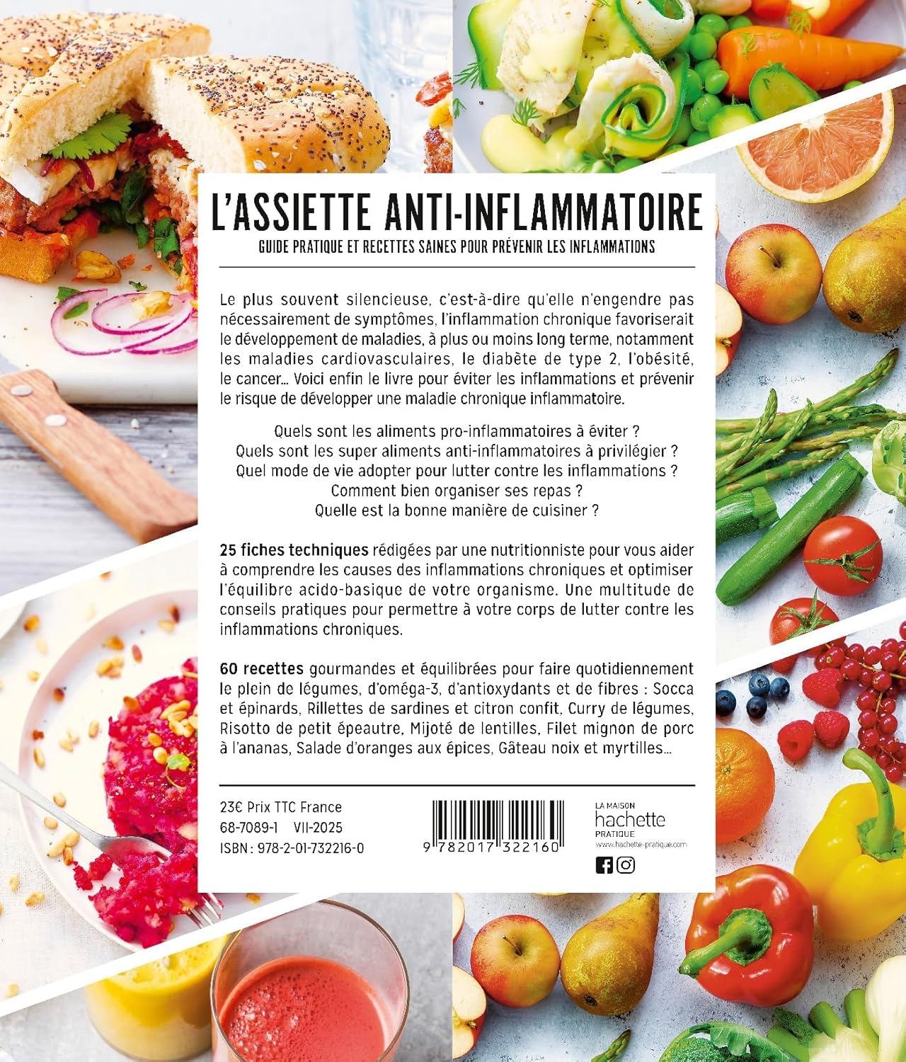 L'Assiette anti-inflammatoire - Hachette Ed. - Livre de cuisine - - La Guilde Culinaire