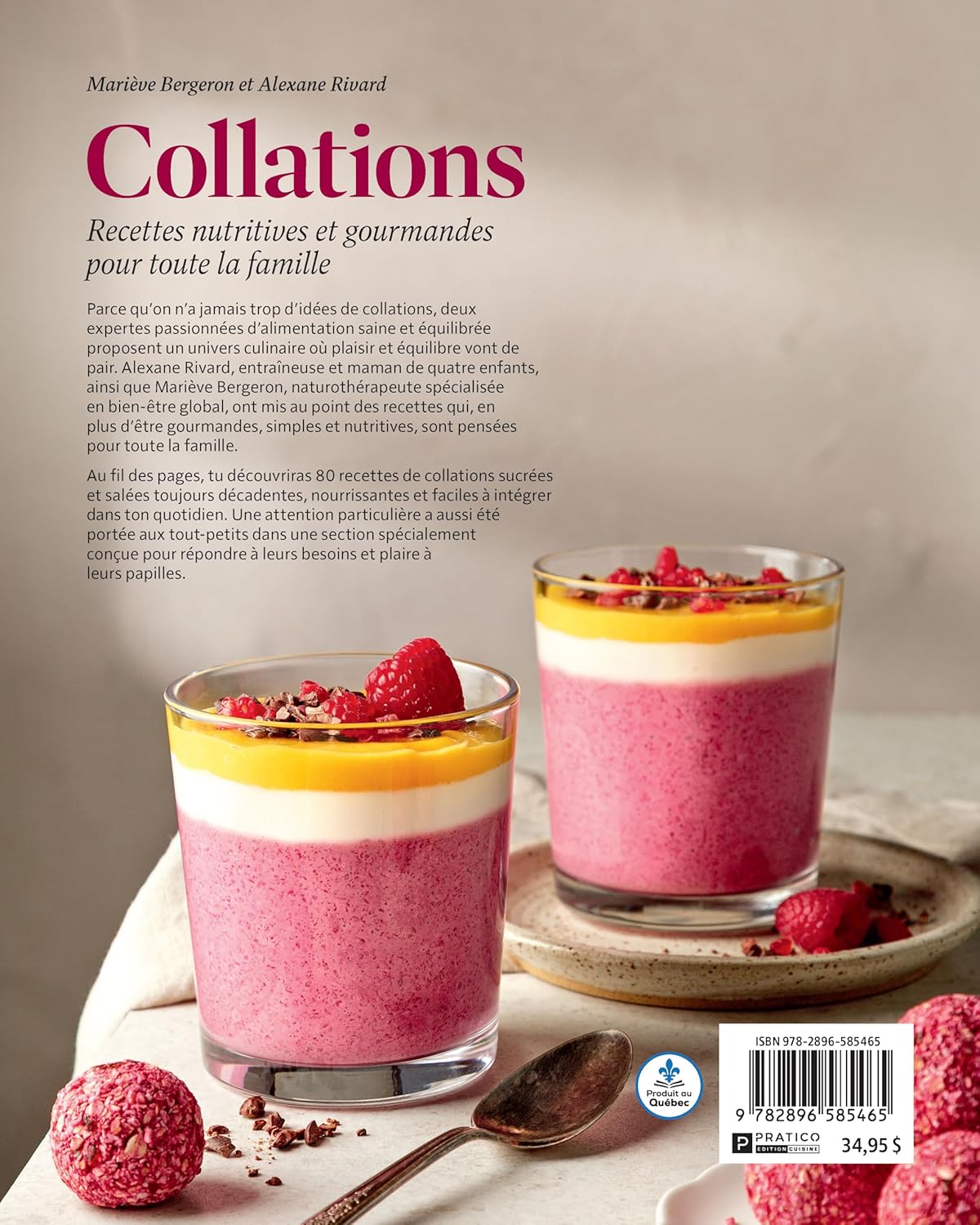 Collations : Recettes nutritives et gourmandes pour toute la famille - Pratico Ed. - Livre de cuisine - - La Guilde Culinaire