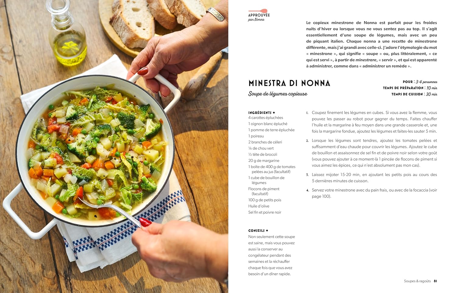 Cucina della Nonna : Les grands classiques de la cuisine italienne en version végétale - La Plage Ed. - Livre de cuisine - - La Guilde Culinaire