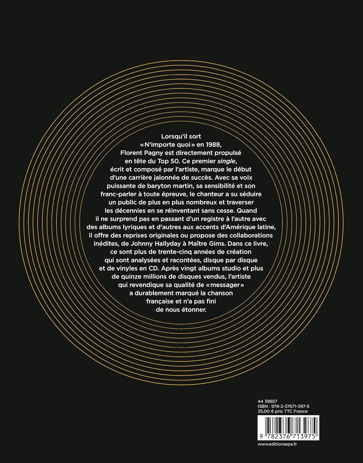 Florent Pagny - L'intégrale - EPA Ed. - Livre - - La Guilde Culinaire