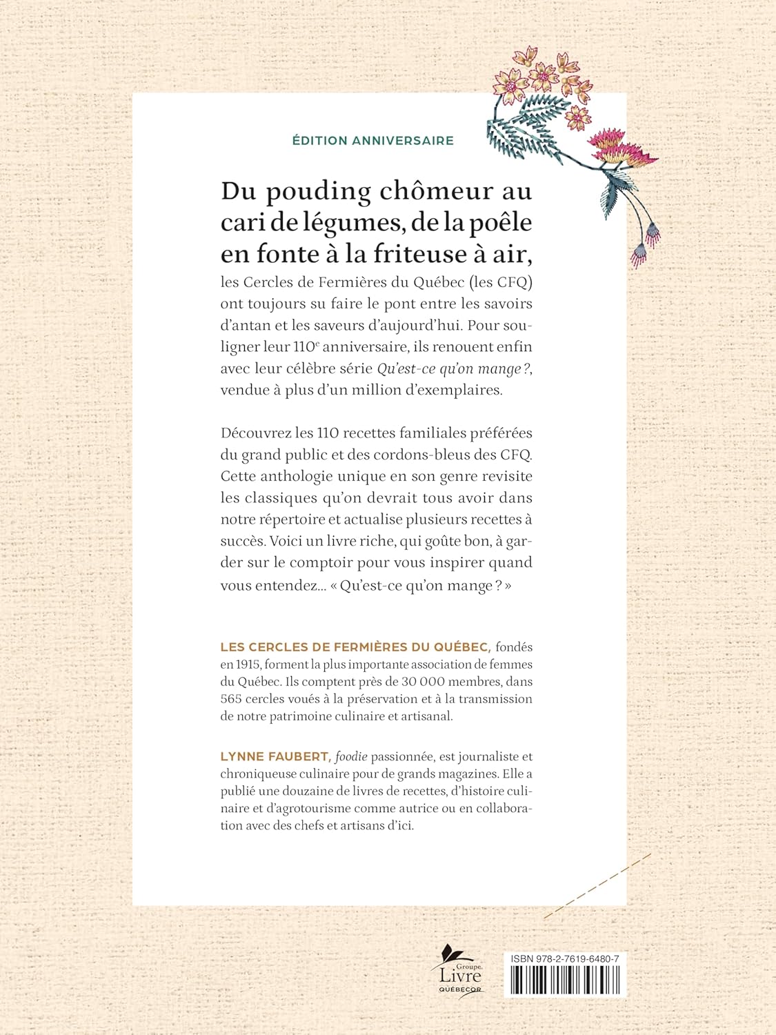 Qu'est-ce qu'on mange? : Le meilleur des cercles de fermières du Québec - De L'Homme Ed. - Livre de cuisine - - La Guilde Culinaire