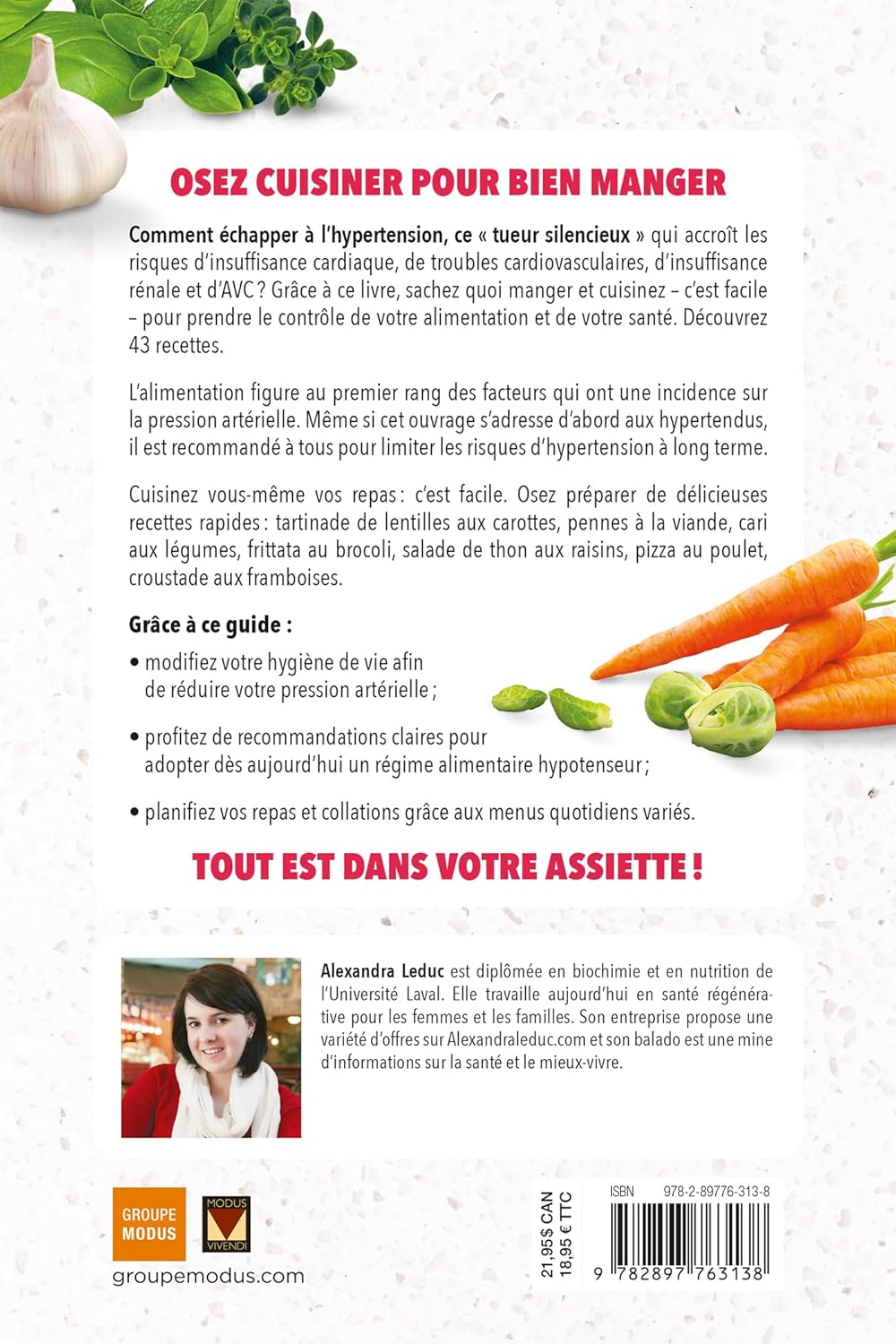 Oser cuisiner - Hypertension - Modus Vivendi Ed. - Livre de cuisine - - La Guilde Culinaire