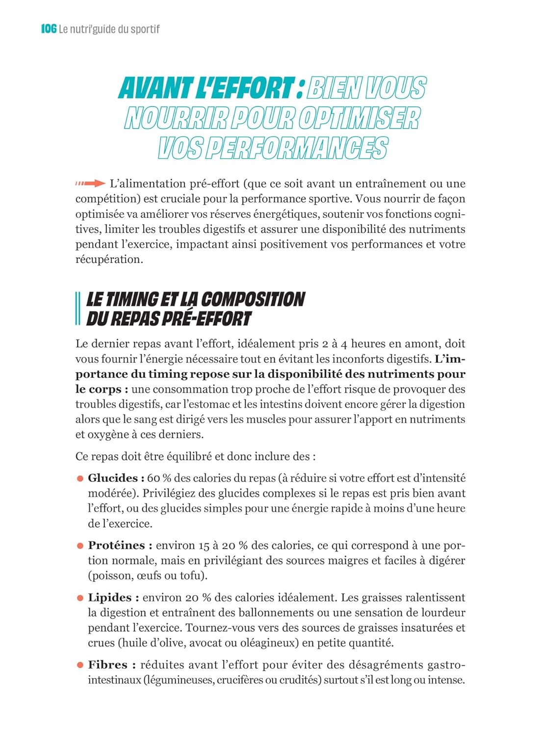 Le nutri'guide du sportif - Marabout - Livre de cuisine - - La Guilde Culinaire