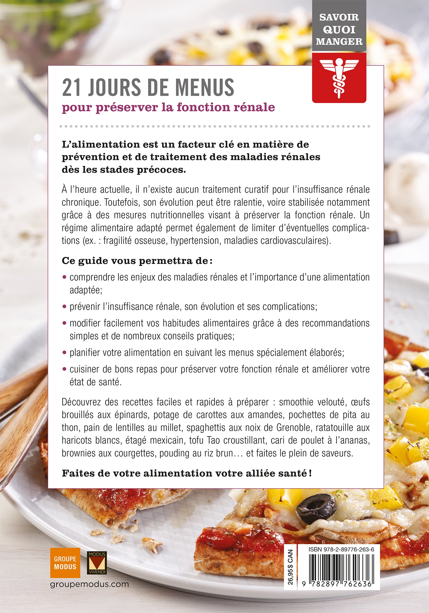 Savoir quoi manger - Régime méditerranéen    - Modus Vivendi Ed. - Livre de cuisine - 