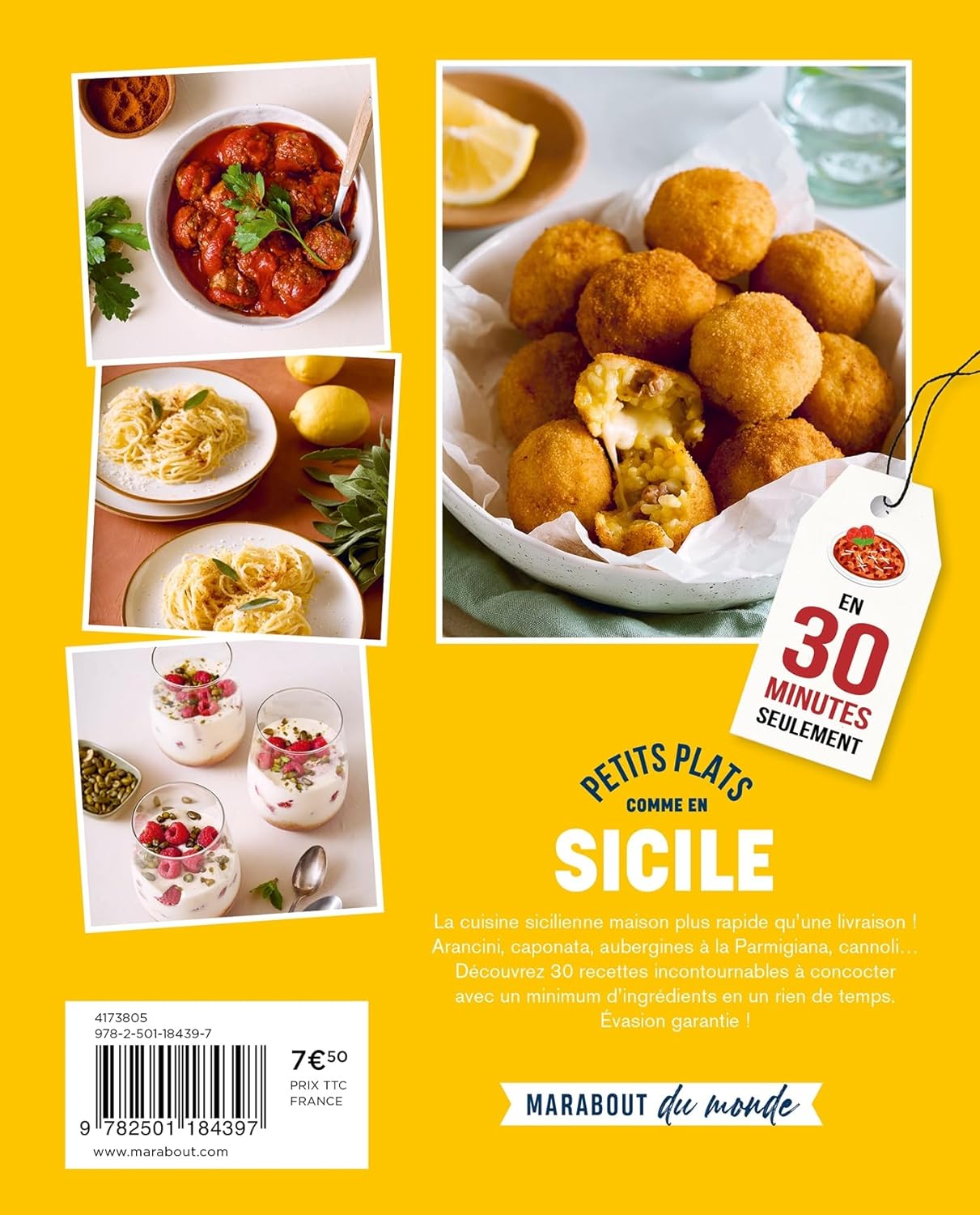 Petits plats comme en Sicile    - Marabout - Livre de cuisine - 