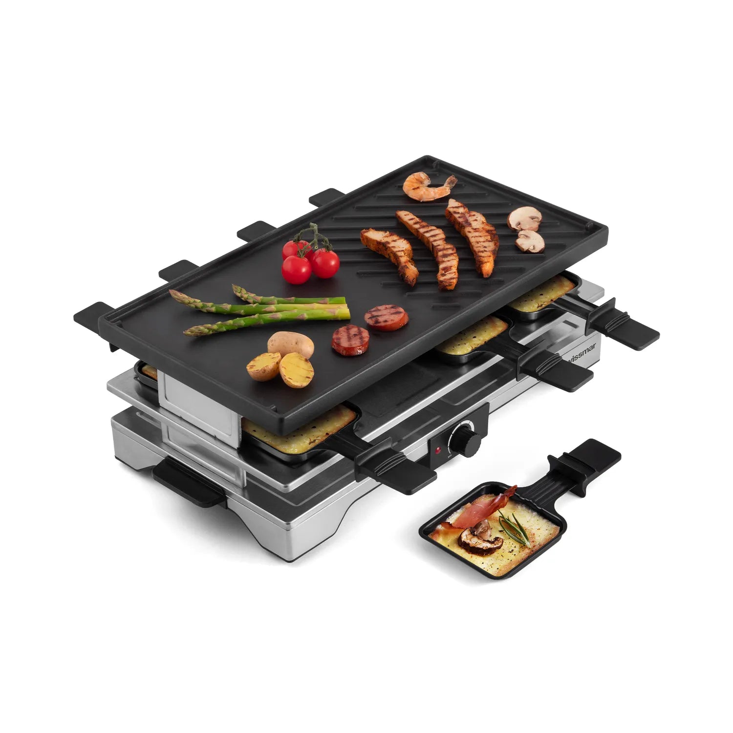 Grill à raclette Verso avec plaque en fonte - Swissmar - Appareil à raclette - - La Guilde Culinaire