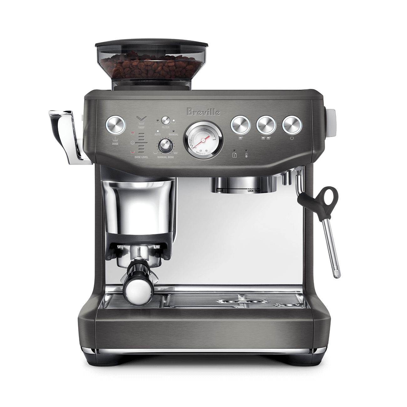 Machine à Café The Barista Express Impress Acier inoxydable noir   - Breville - Machine à espresso - BES876BST1BNA1