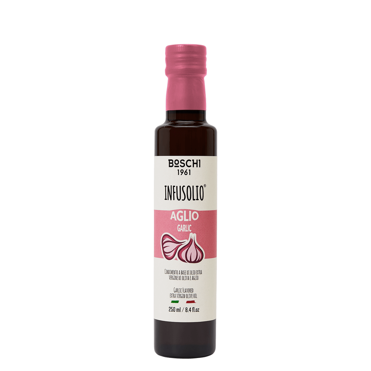 Huile d'olive extra vierge aromatisée à l'ail Il Boschetto – 250 ml - Boschi 1961 - Huile d'olive - - La Guilde Culinaire